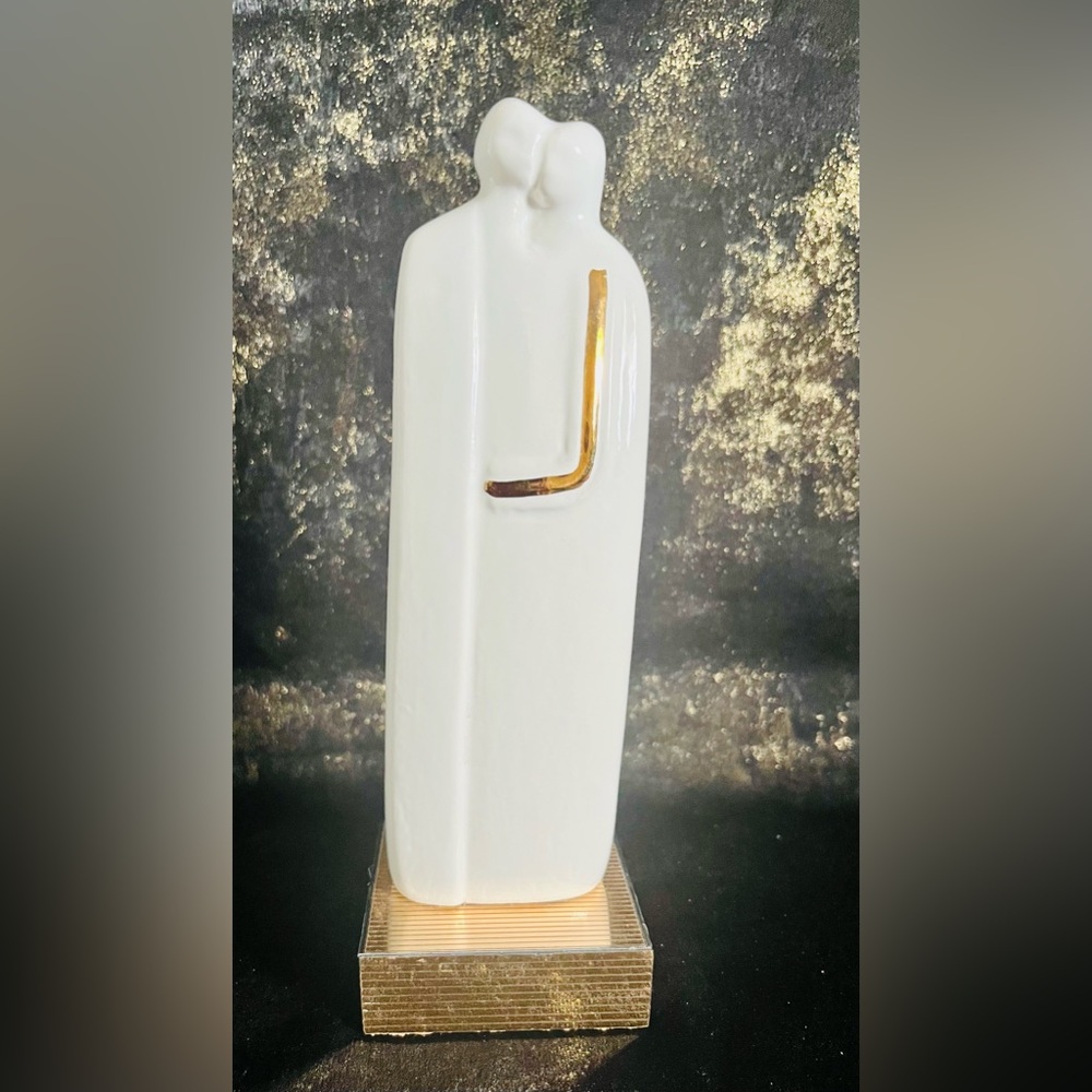 Rare Fabulous MCM Collectible Porcelain/Gold Couple by Zanti of Montreal